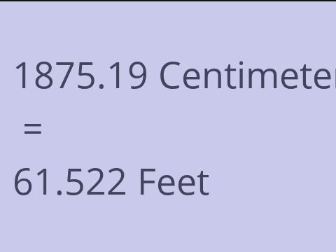 1875.19 CM TO FEET