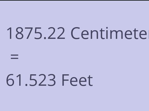 1875.22 CM TO FEET