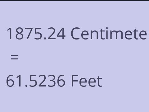 1875.24 CM TO FEET