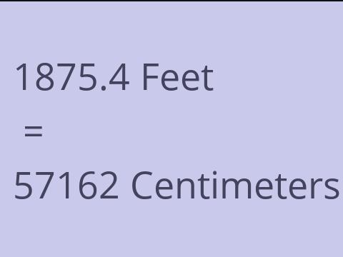 1875.4 FEET TO CM