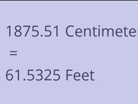 1875.51 CM TO FEET