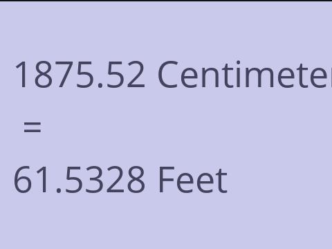 1875.52 CM TO FEET