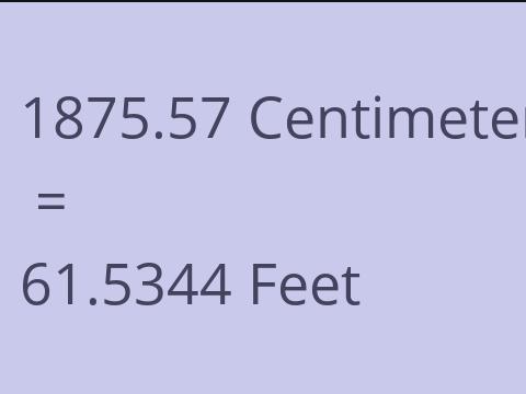 1875.57 CM TO FEET