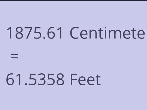 1875.61 CM TO FEET