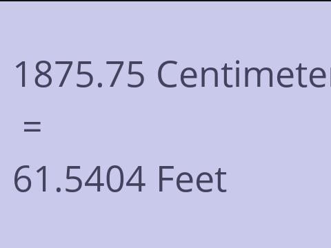 1875.75 CM TO FEET