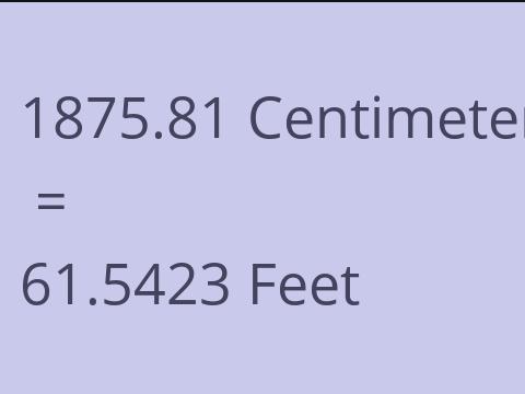 1875.81 CM TO FEET