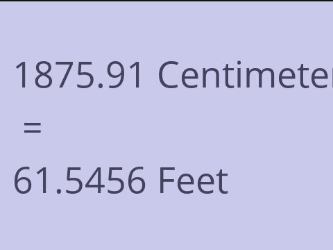 1875.91 CM TO FEET