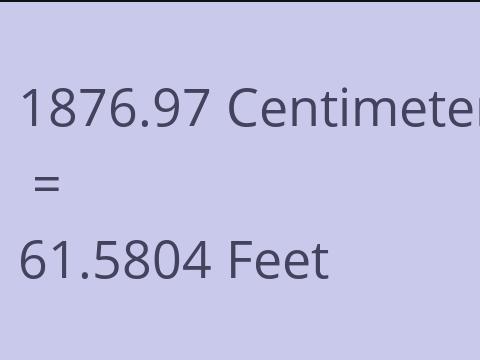 1876.97 CM TO FEET