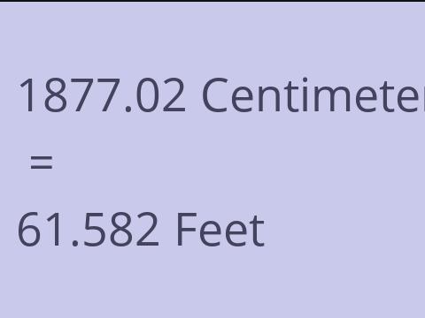 1877.02 CM TO FEET