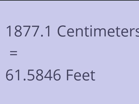 1877.1 CM TO FEET