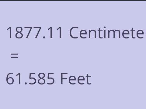 1877.11 CM TO FEET