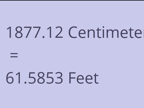 1877.12 CM TO FEET