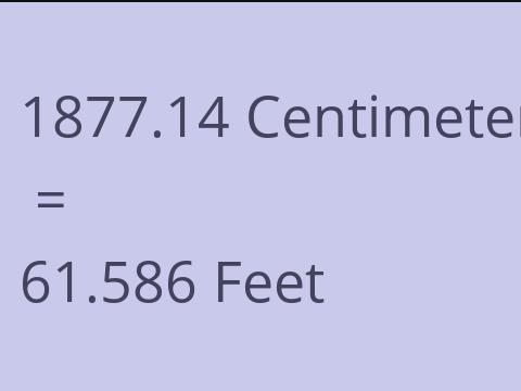 1877.14 CM TO FEET