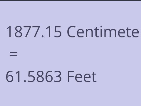 1877.15 CM TO FEET