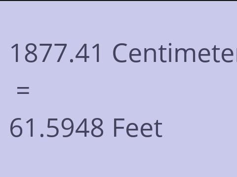 1877.41 CM TO FEET