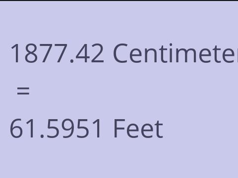 1877.42 CM TO FEET