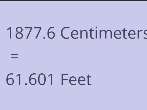 1877.6 CM TO FEET