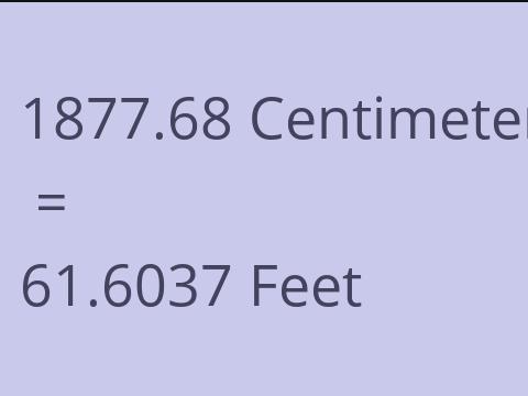 1877.68 CM TO FEET