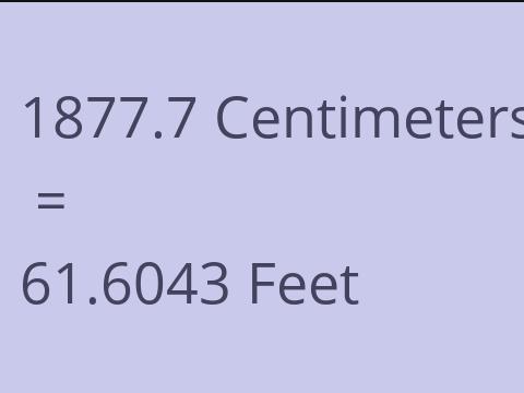 1877.7 CM TO FEET