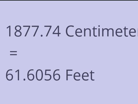 1877.74 CM TO FEET