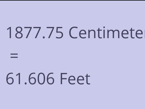 1877.75 CM TO FEET