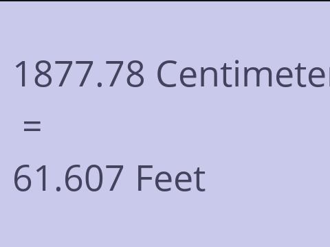 1877.78 CM TO FEET