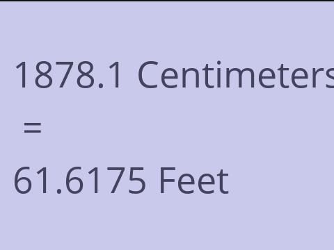 1878.1 CM TO FEET