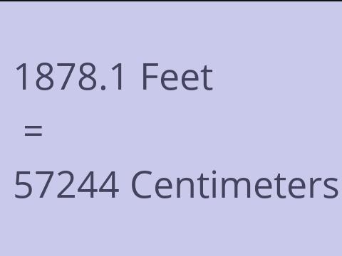 1878.1 FEET TO CM