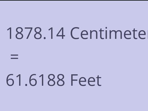 1878.14 CM TO FEET