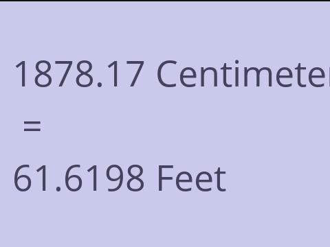 1878.17 CM TO FEET