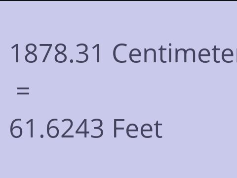 1878.31 CM TO FEET