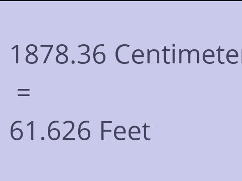 1878.36 CM TO FEET