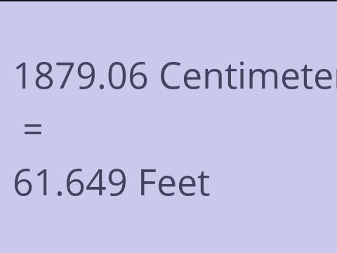 1879.06 CM TO FEET