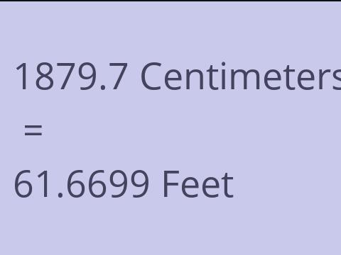 1879.7 CM TO FEET