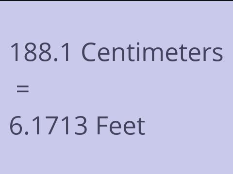 188.1 CM TO FEET