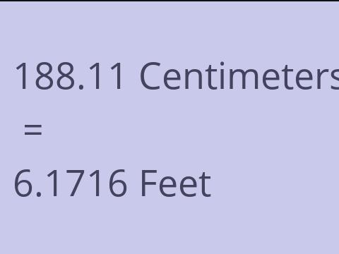 188.11 CM TO FEET