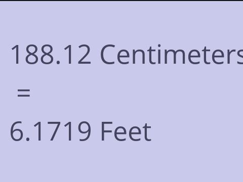 188.12 CM TO FEET