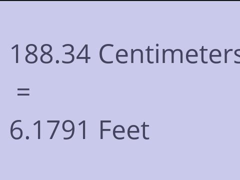 188.34 CM TO FEET