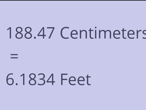 188.47 CM TO FEET