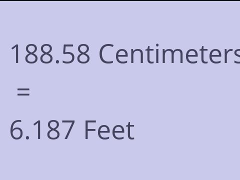 188.58 CM TO FEET