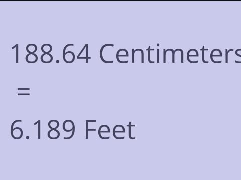 188.64 CM TO FEET