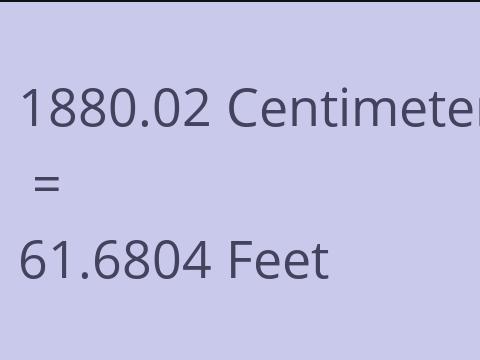 1880.02 CM TO FEET