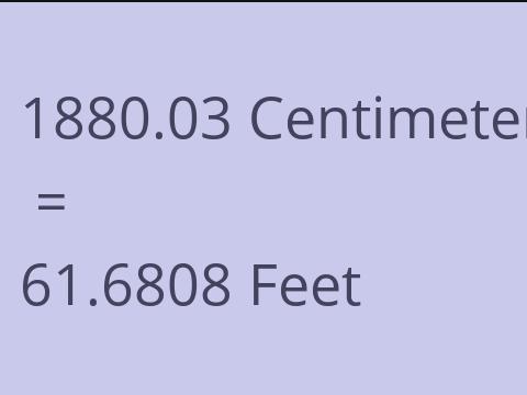 1880.03 CM TO FEET