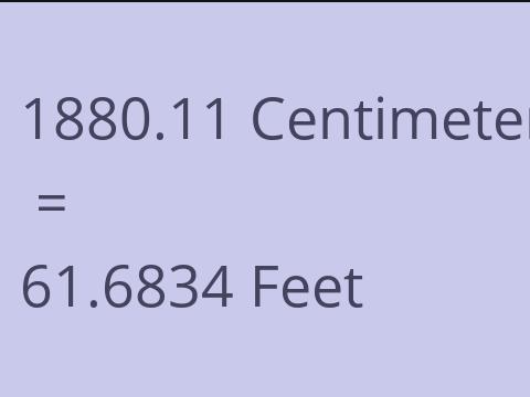 1880.11 CM TO FEET