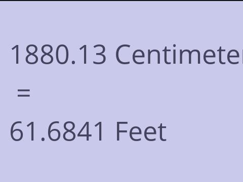 1880.13 CM TO FEET