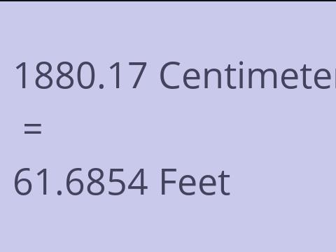 1880.17 CM TO FEET