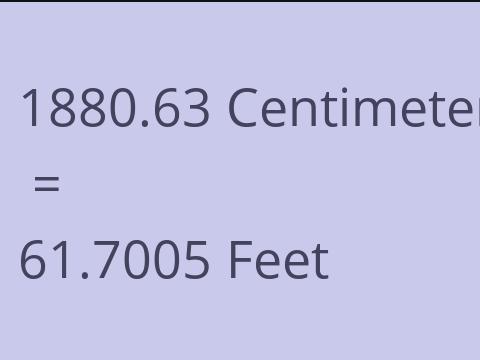 1880.63 CM TO FEET