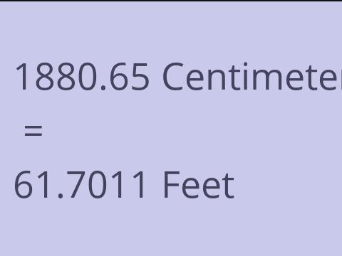 1880.65 CM TO FEET