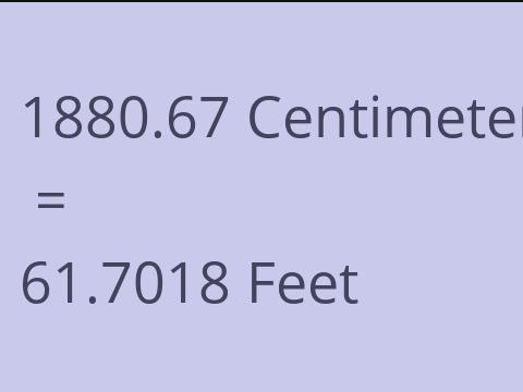 1880.67 CM TO FEET