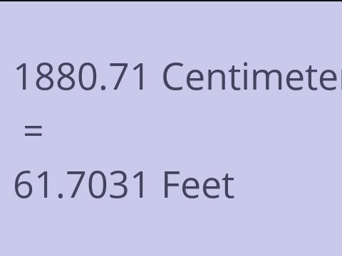 1880.71 CM TO FEET